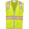 Ironwear Safety Vest Class 2 w/ Zipper, Radio Clips & Badge Holder (Lime/Small) 1241-LZ-RD-CID-SM